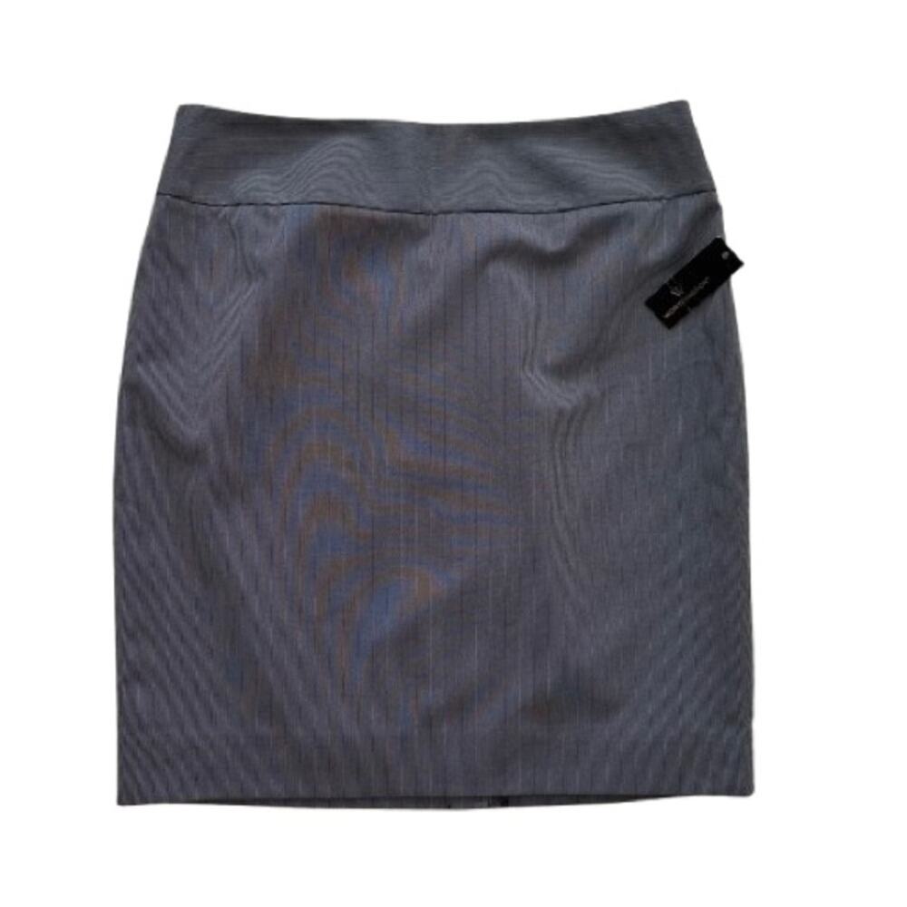 Worthington Skirt Black White Knee Length Career Office Lined Pencil Size 14 NEW